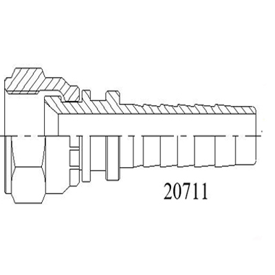 20711公制内螺纹74°内锥面